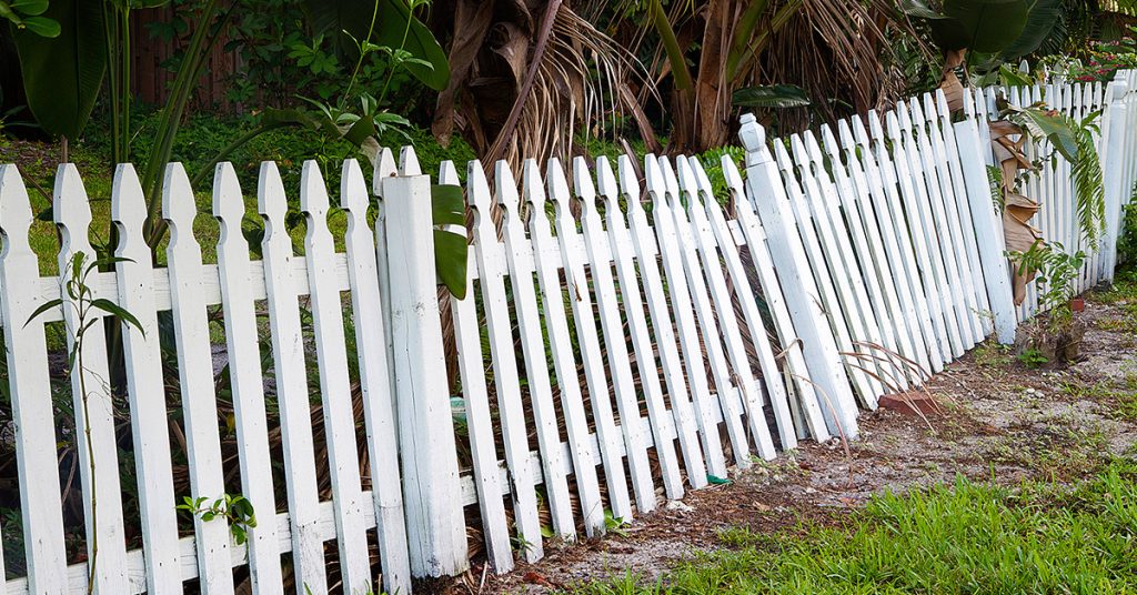 broken down fence